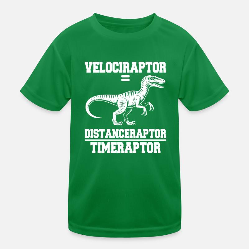 Velociraptor Distanceraptor Timeraptor Dinosaur Kids Functional T-Shirt
