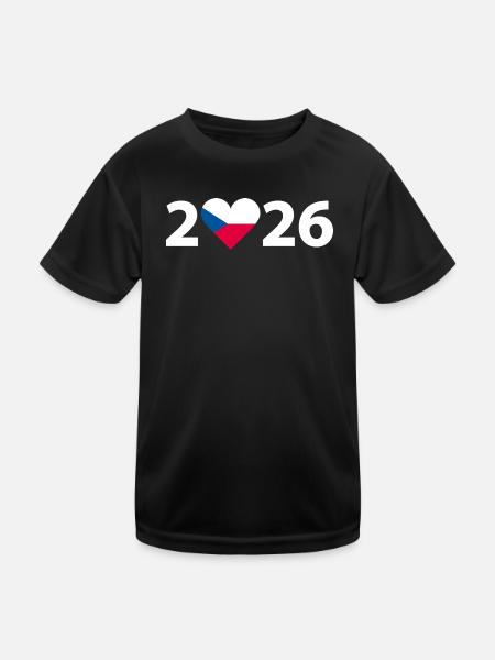 I love Tschechien 2026, Urlaub in Tschechien 2026 - Kinder Funktions-T-Shirt - Schwarz