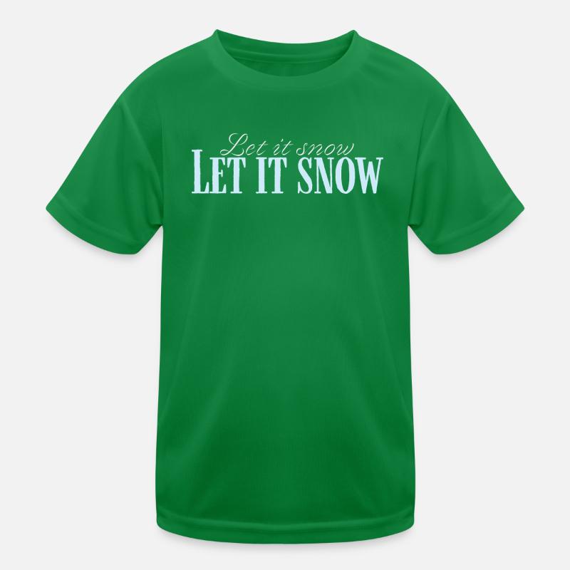 Let It Snow Script Bleu Glacé T-shirt sport Enfant