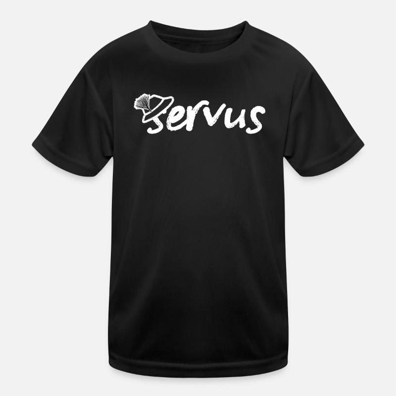 Servus Gruß mit Trachtenhut Kinder Funktions-T-Shirt