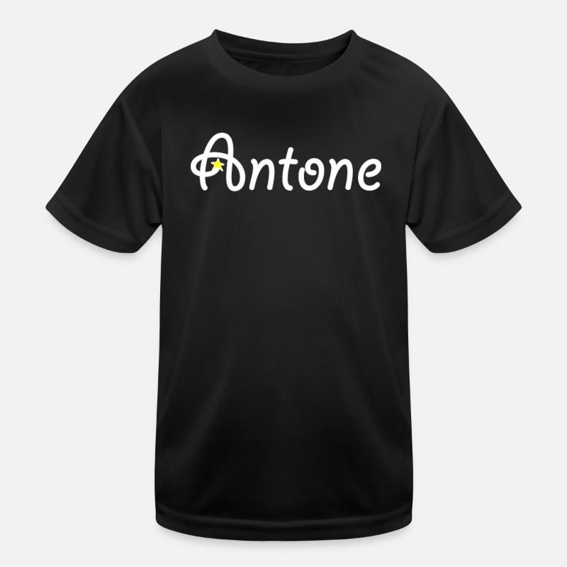 Antone - Kinder Funktions-T-Shirt - Schwarz