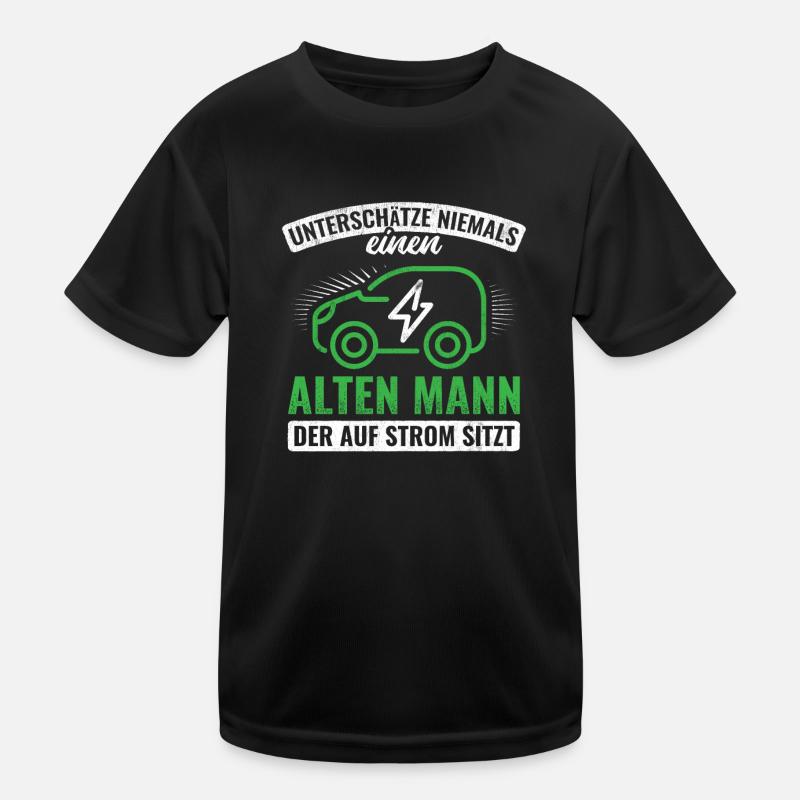 Elektroauto E-Auto Auto Kinder Funktions-T-Shirt