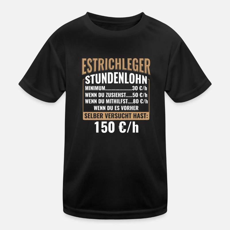 Estrich Estrichleger Kinder Funktions-T-Shirt