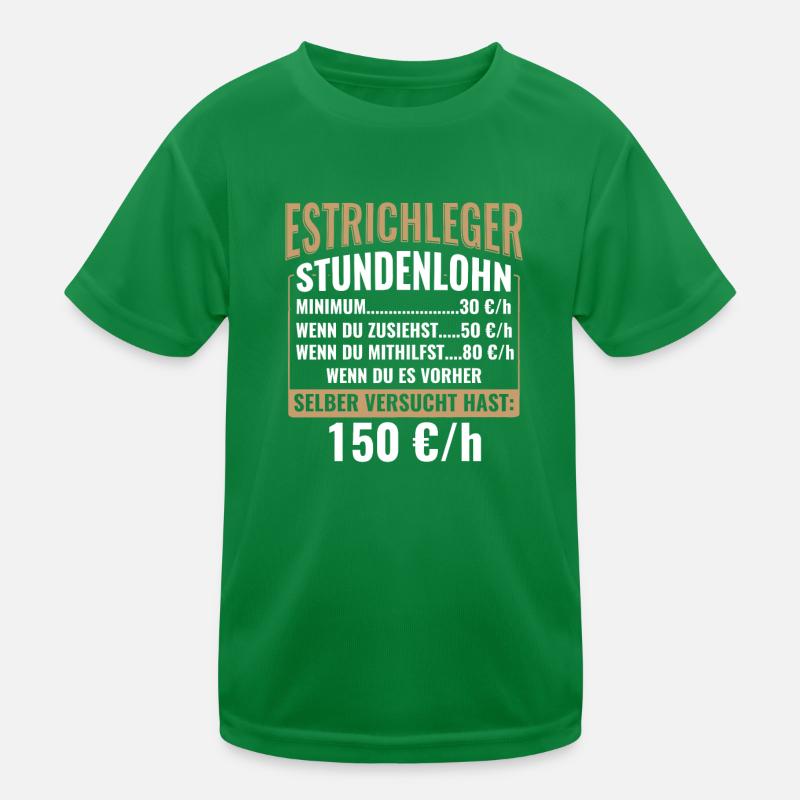 Estrich Estrichleger Kinder Funktions-T-Shirt