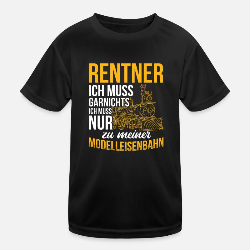 Dampflok Modelleisenbahn Eisenbahn Kinder Funktions-T-Shirt