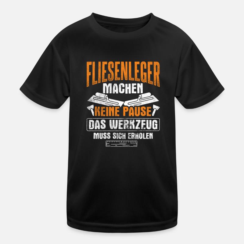 Fliesenleger Kinder Funktions-T-Shirt