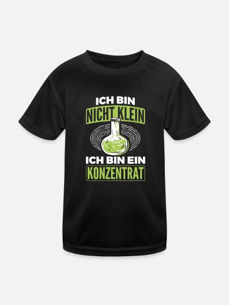 Bin Nicht Klein Sondern Konzentrat Chemiker Chemie - Kinder Funktions-T-Shirt - Schwarz - Vorne