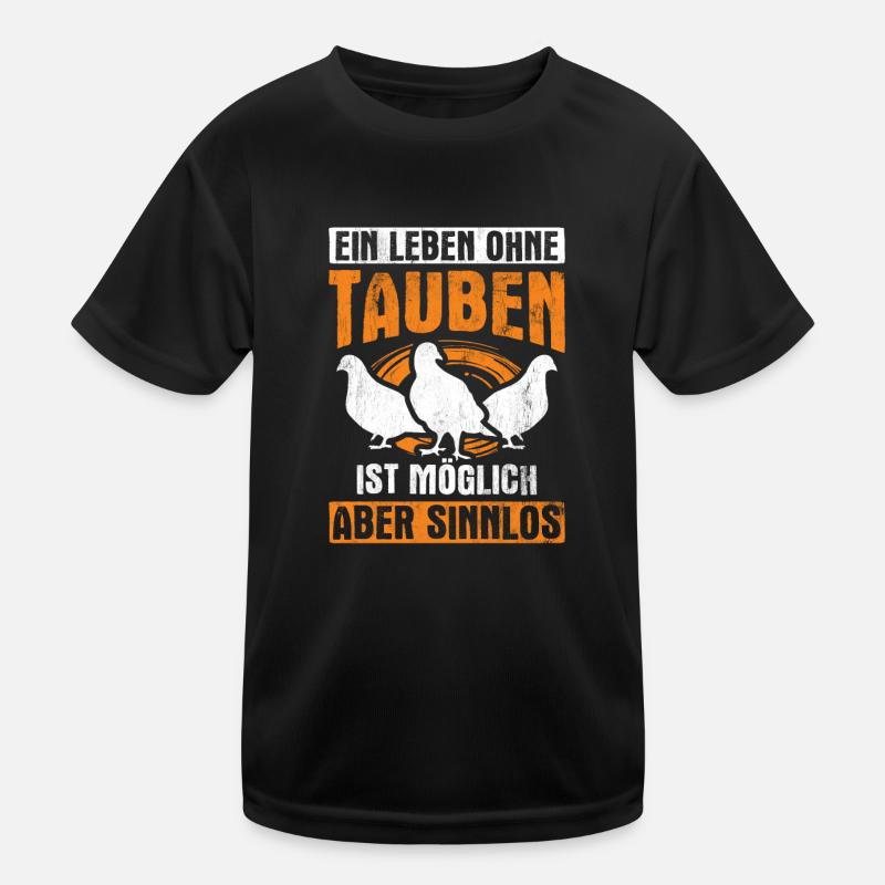 Taube Tauben Vogel Kinder Funktions-T-Shirt