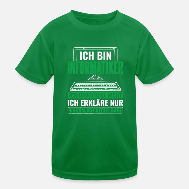 Informatik Informatiker Programmierer Kinder Funktions-T-Shirt