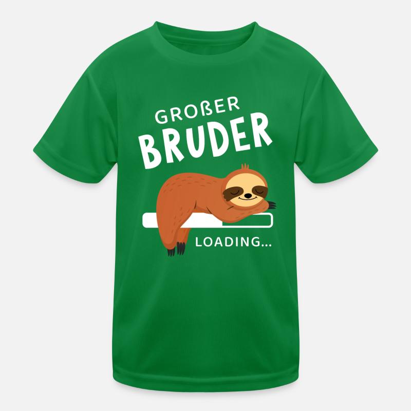Großer Bruder Loading Faultier Kinder Funktions-T-Shirt