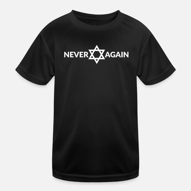 NEVER AGAIN - Kids Functional T-Shirt - black