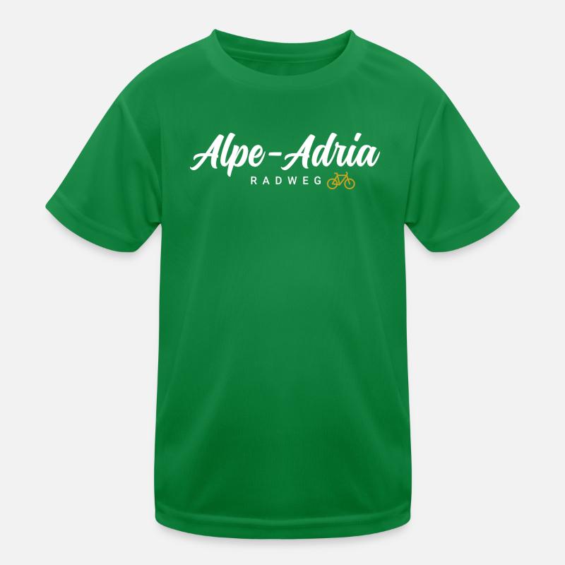 Alpe Adria Radweg Kinder Funktions-T-Shirt