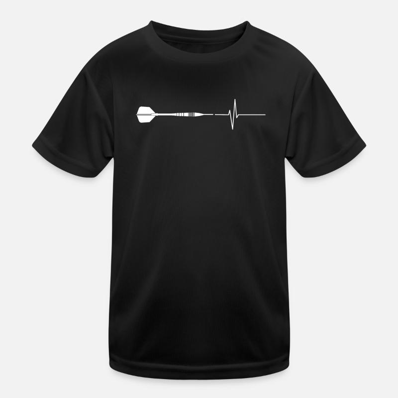 Dart Dartpfeil Dartscheibe - Kinder Funktions-T-Shirt - Schwarz