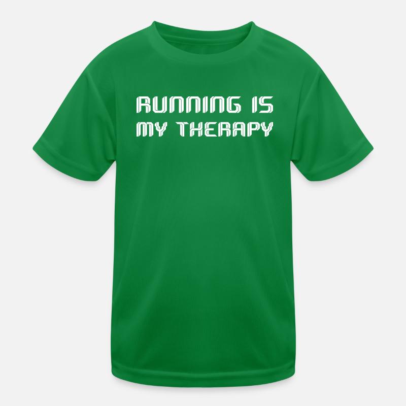 La course à pied est ma thérapie Conception de motivation T-shirt sport Enfant