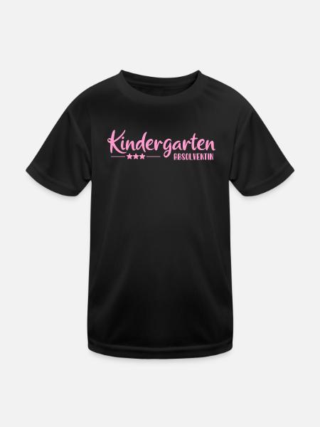 Kindergarten Absolventin - Einschulung - Kita - Kinder Funktions-T-Shirt - Schwarz - Vorne