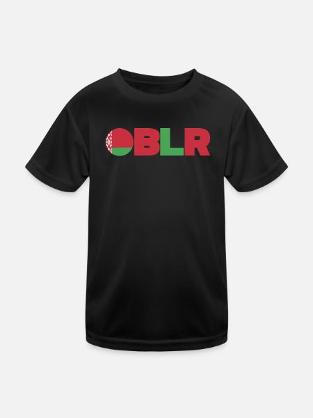 Belarus - Kinder Funktions-T-Shirt - Schwarz - Vorne