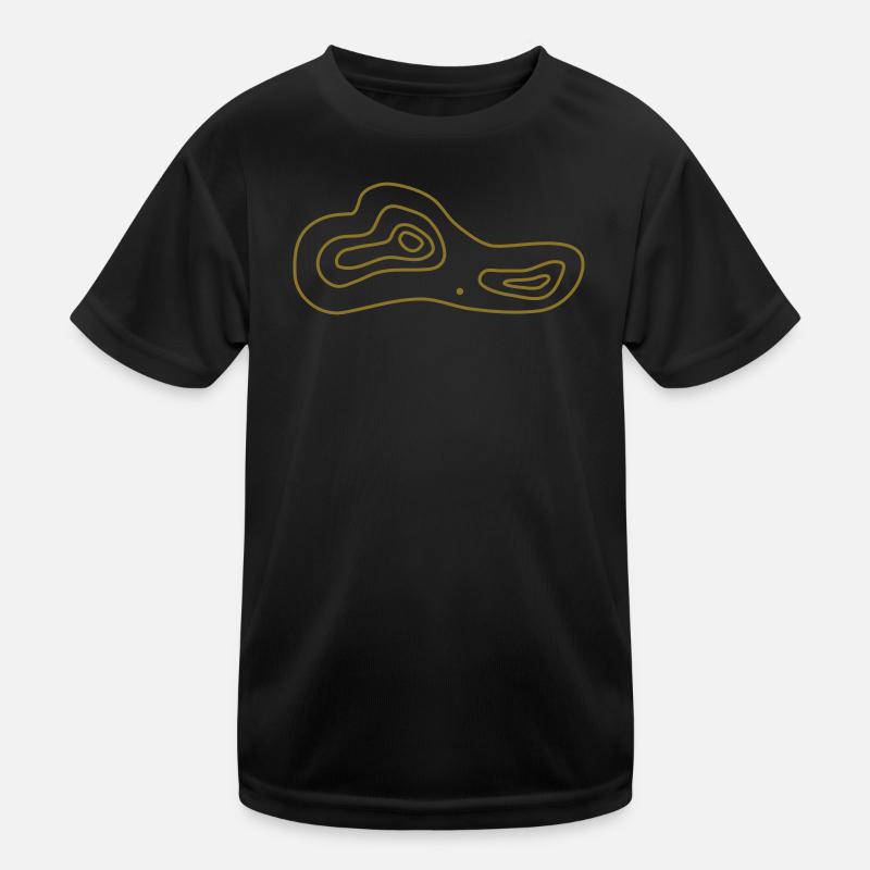 Orienteering map - Kids Functional T-Shirt - black