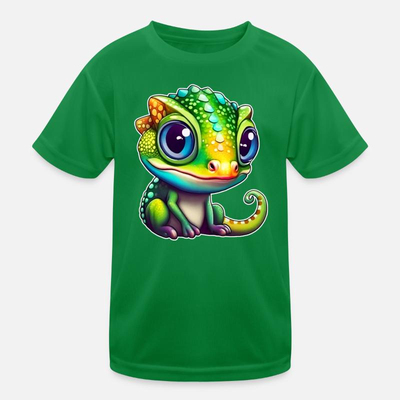 Mignon petit caméléon T-shirt sport Enfant