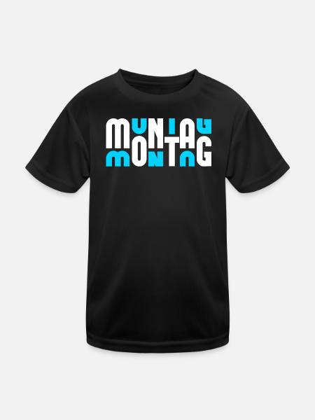 Motif Monday White/Cyan - Kids Functional T-Shirt - black