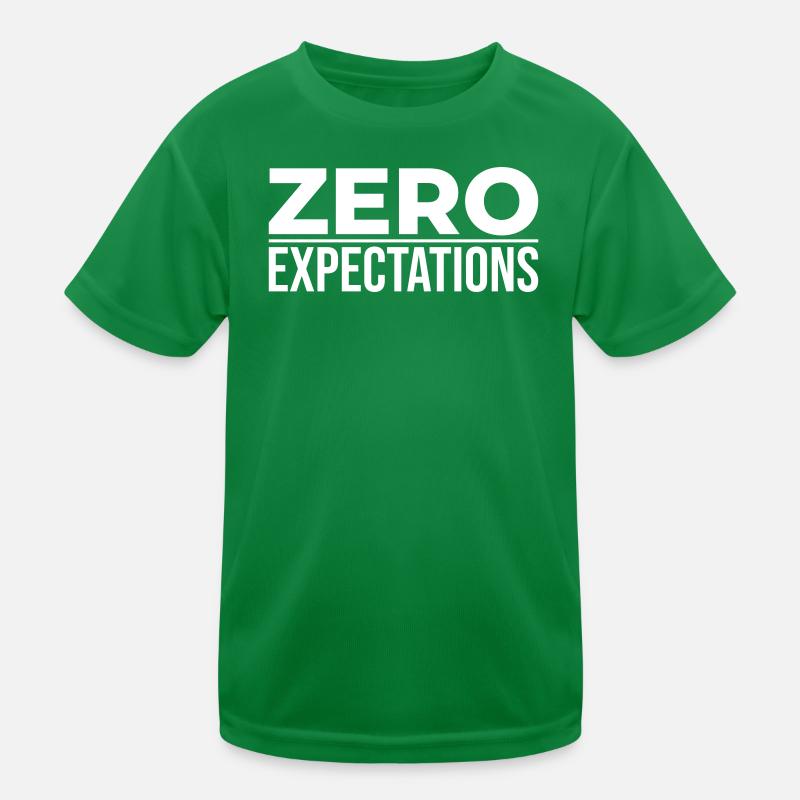 Zero Expectations – Minimal Statement Kinder Funktions-T-Shirt