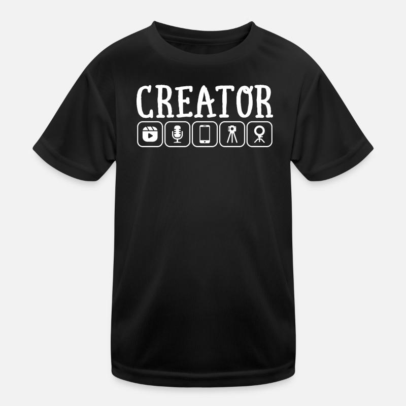 Content Creator Vlogger Online Streamer Influencer Kinder Funktions-T-Shirt