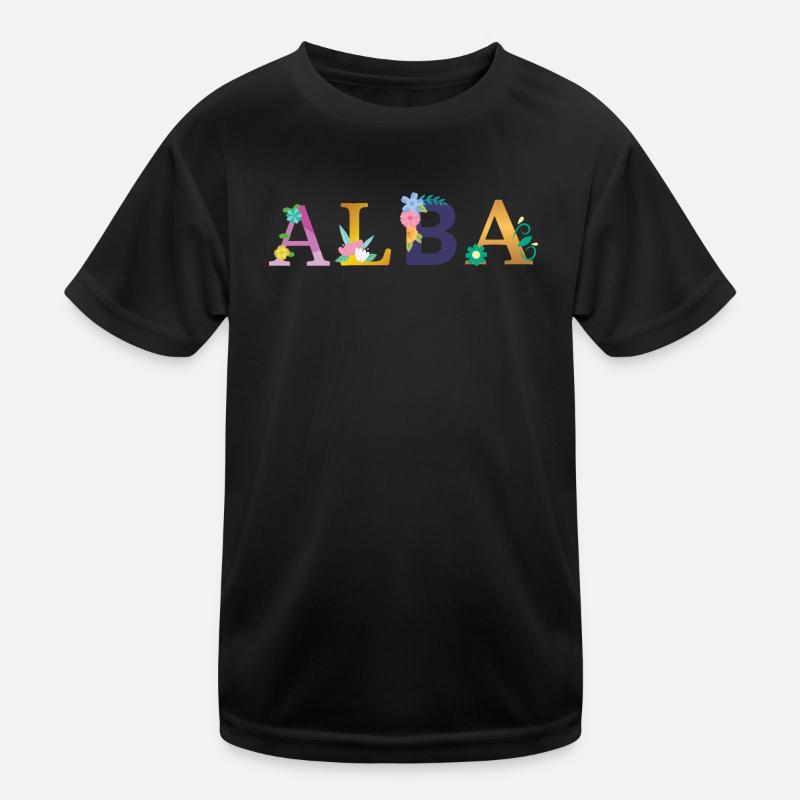 Nom de l’ALBA décoré de fleurs T-shirt sport Enfant