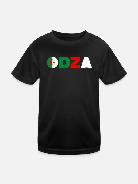 Algerien - Kinder Funktions-T-Shirt - Schwarz