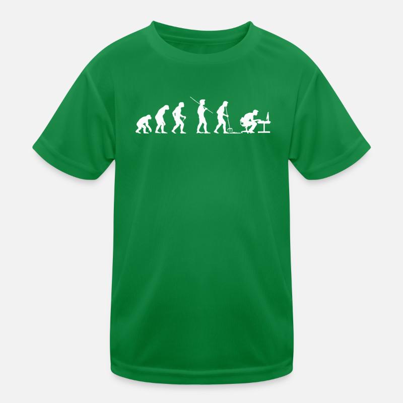 Evolution Programmierer Computerfreak Kinder Funktions-T-Shirt