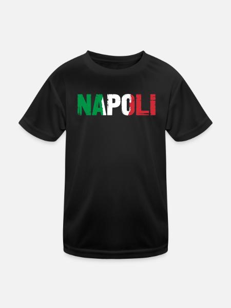 Napoli Neapel Italien - Kinder Funktions-T-Shirt - Schwarz - Vorne