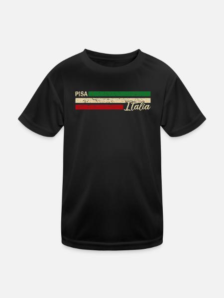 Italia - Pisa - Italien - Italy - Kinder Funktions-T-Shirt - Schwarz - Vorne
