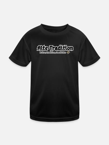 Alte Tradition – Kultur & Geschichte - Kinder Funktions-T-Shirt - Schwarz - Vorne