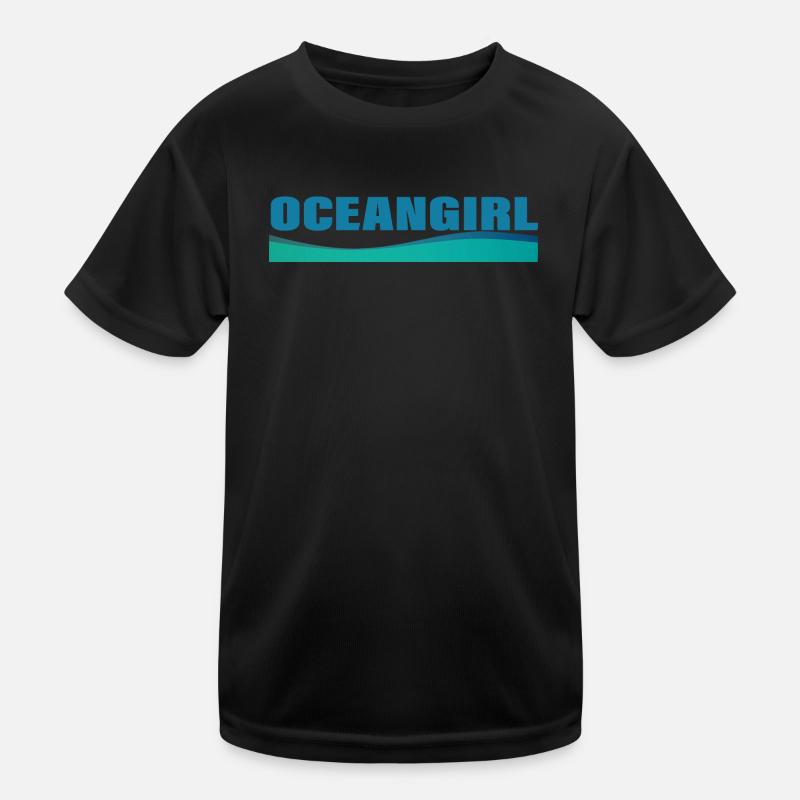 OCEANGIRL - Kinder Funktions-T-Shirt - Schwarz