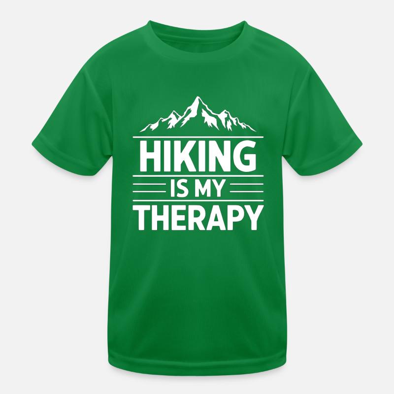 Hiking Is My Therapy Kinder Funktions-T-Shirt
