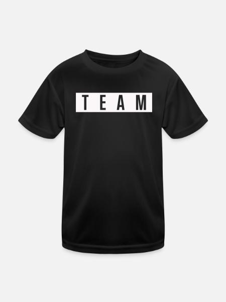 TEAM Block lettering - Kids Functional T-Shirt - black - Front