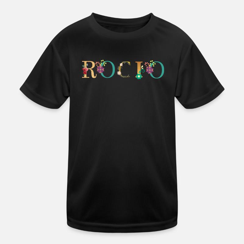 Le nom ROCIO est décoré de fleurs T-shirt sport Enfant