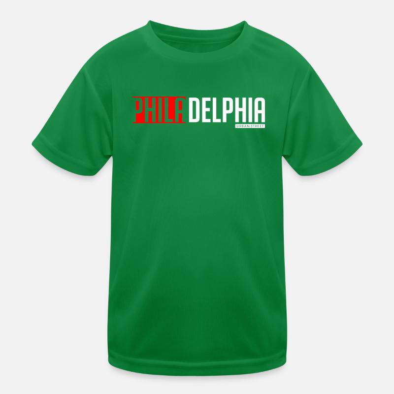 Conception colorée basée sur du texte de Philly et Delta T-shirt sport Enfant