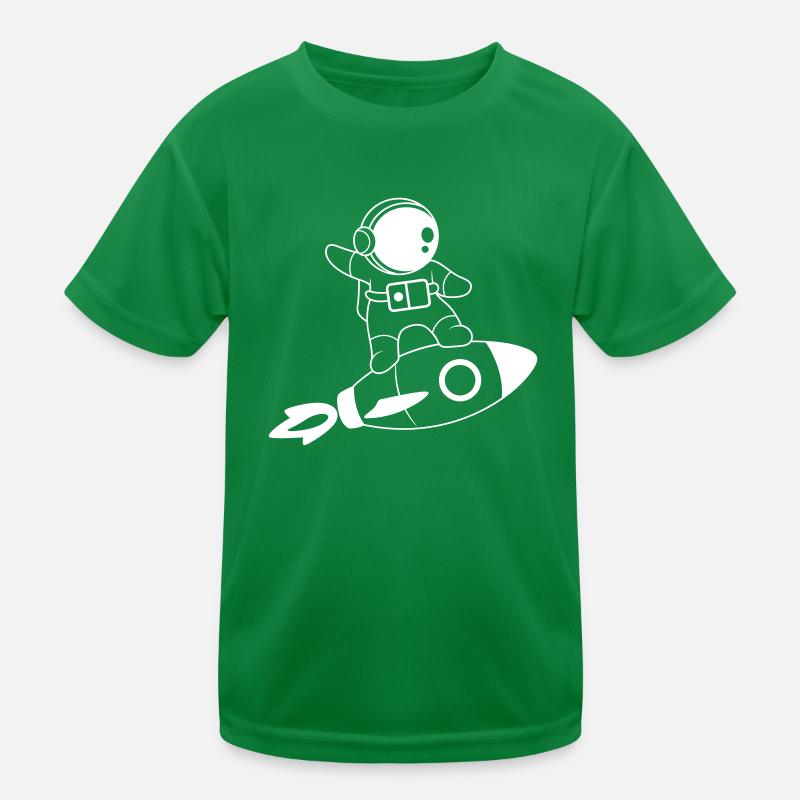 ASTRONAUT ROCKET SPACE SPACE STAR FLY MOTIF Kids Functional T-Shirt