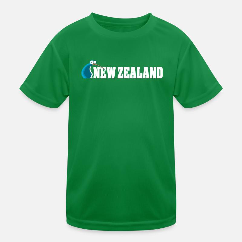 Kiwi-Vogel-Karikatur Neuseeland Kinder Funktions-T-Shirt