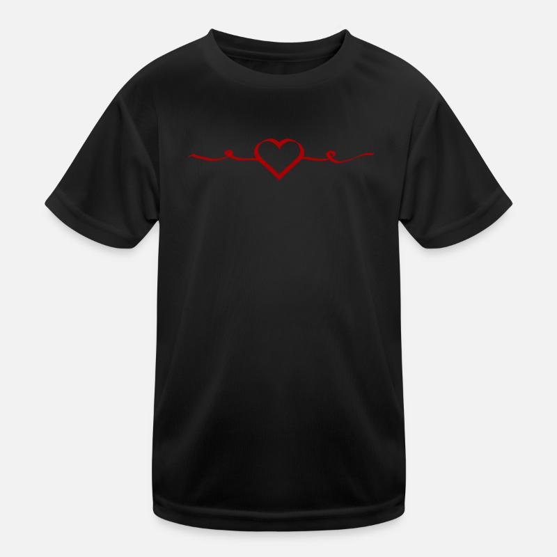 rotes Herz rot Herzen rot Herz Kinder Funktions-T-Shirt
