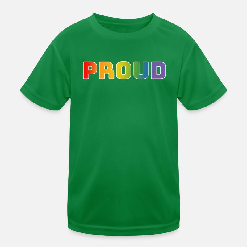 Rainbow proud white Kids Functional T-Shirt