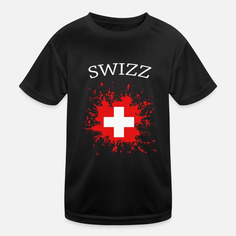 Schweiz, schweizer Flagge Kinder Funktions-T-Shirt