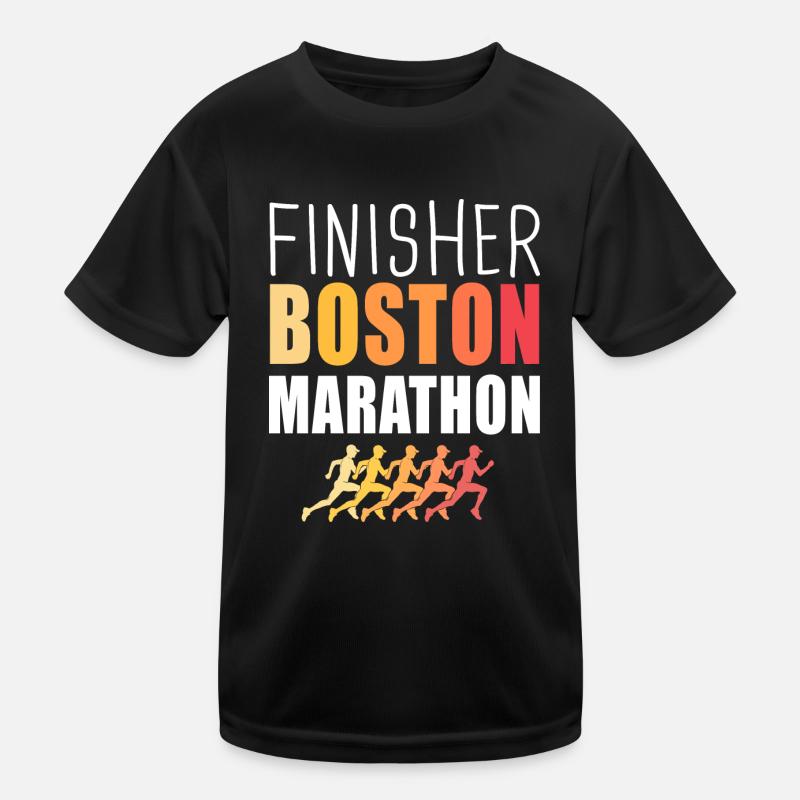 Finisher Boston marathon run running Kids Functional T-Shirt