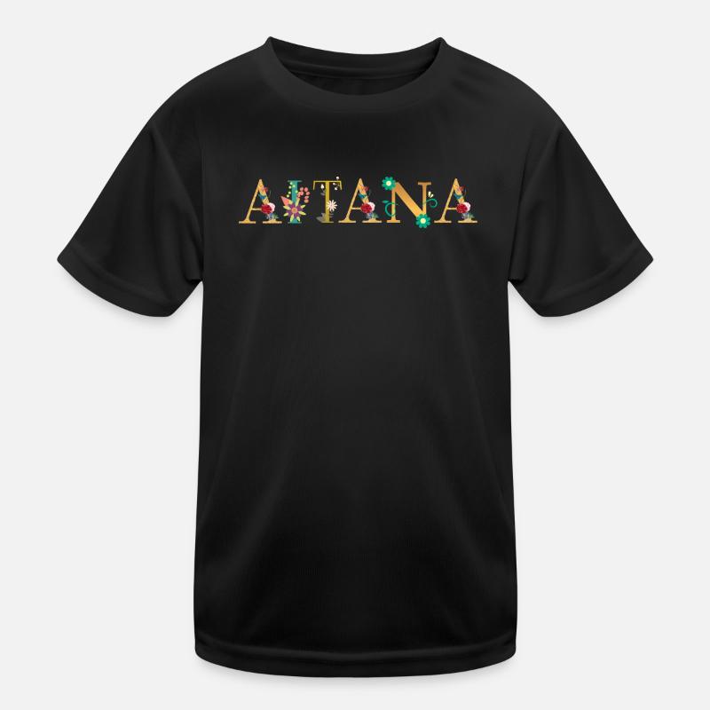 Le nom AITANA est décoré de fleurs T-shirt sport Enfant