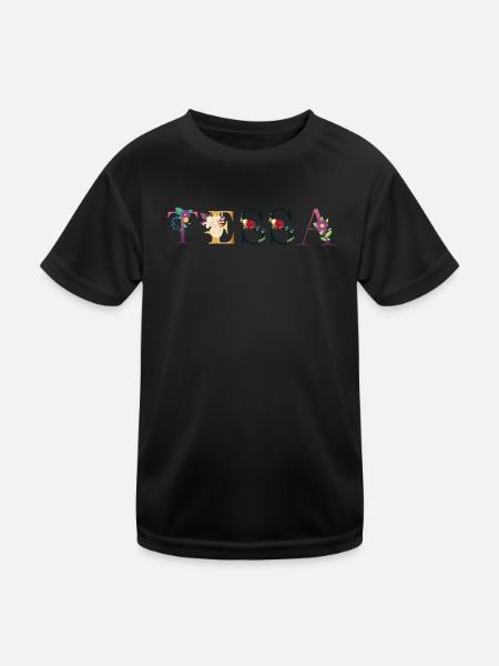 Tessa - Kinder Funktions-T-Shirt - Schwarz