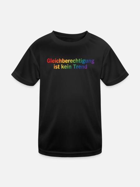 Gleichberechtigung ist kein Trend - Kinder Funktions-T-Shirt - Schwarz - Vorne