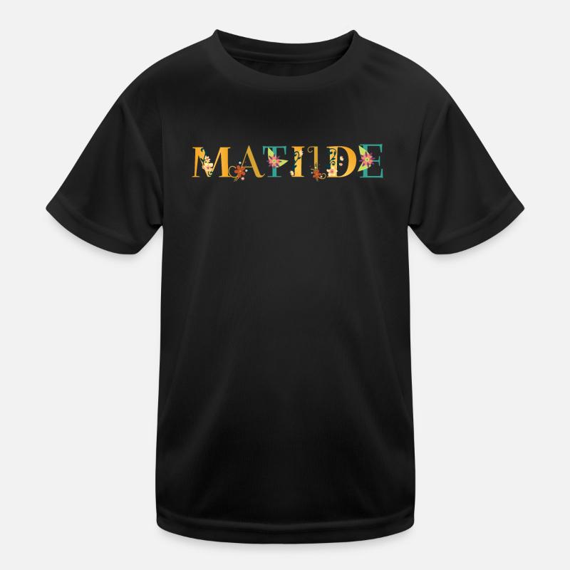 MATILDE Nom Art avec fleurs brodées T-shirt sport Enfant