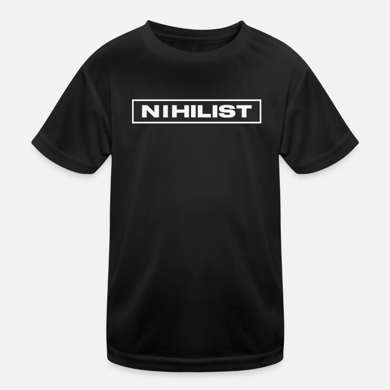 NIHILIST_LIGHT - Kinder Funktions-T-Shirt - Schwarz