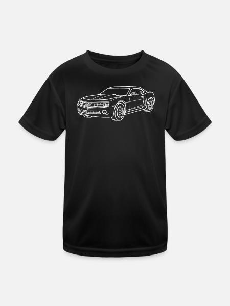 Chevy Camaro - Kinder Funktions-T-Shirt - Schwarz - Vorne