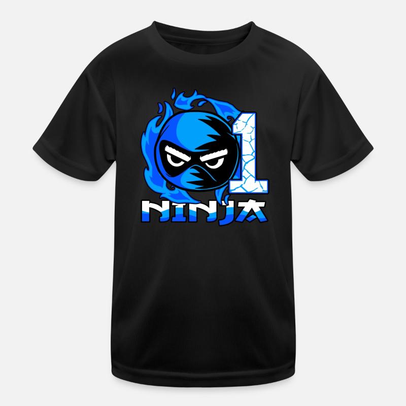 Kinder 1. Geburtstag Junge 1 Jahr alt Ninja Kinder Funktions-T-Shirt