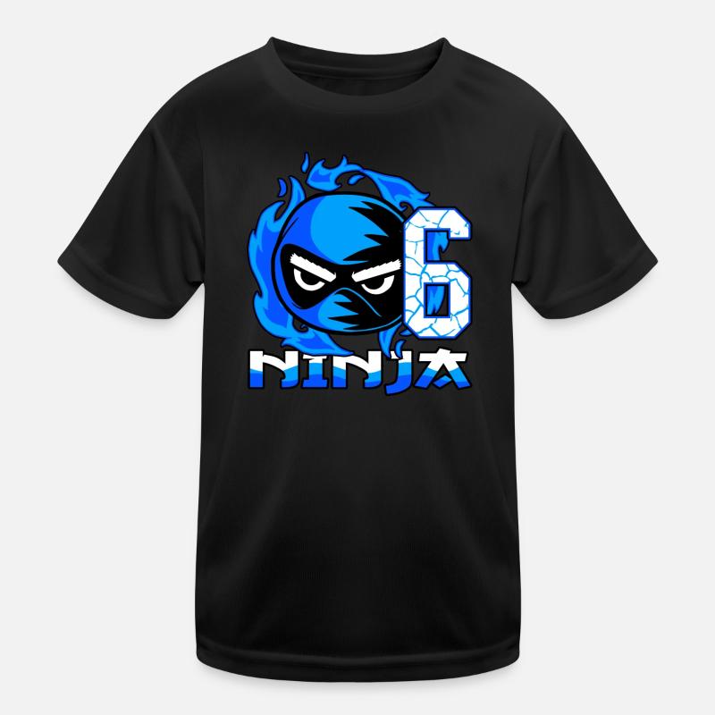 Enfants 6ème anniversaire Garçon 6 ans Ninja T-shirt sport Enfant